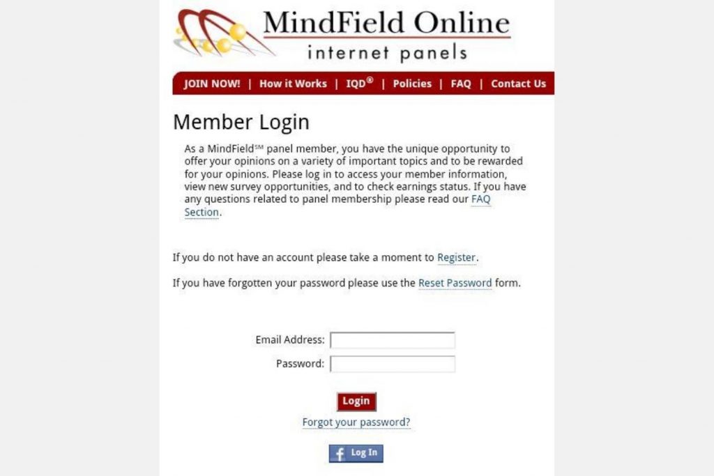 MindField Online Survey Membership